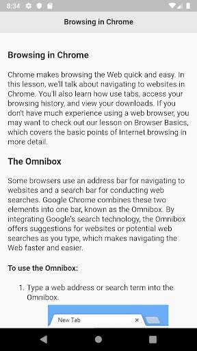 Tutorials for Web Browser screenshot 4