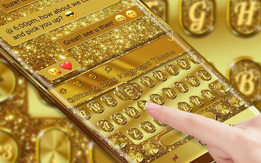 Glitter and Gold Premium Keyboard Theme screenshot 7