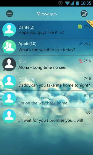 GO SMS Pro Clean Theme EX screenshot 4