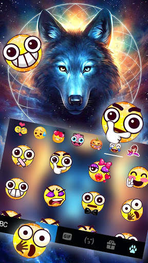 Dreamcatcher Night Wolf Keyboard Theme screenshot 3
