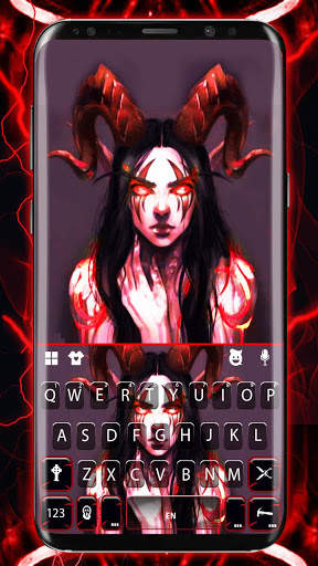 Evil Demon Girl Keyboard Theme screenshot 1