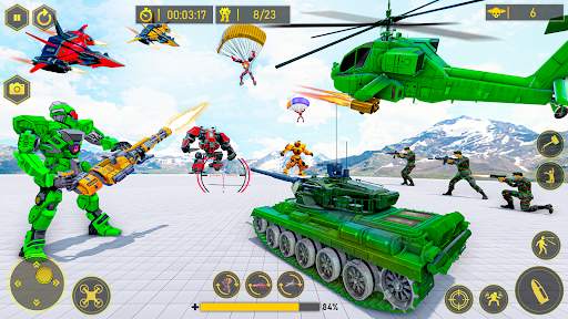 Army Bus Dragon Robot Car Game screenshot 4