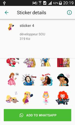 Girls princess Stickers for whatsapp screenshot 3