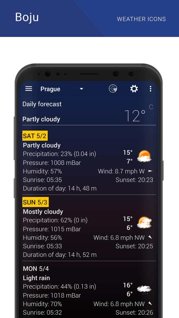 Boju weather icons screenshot 6