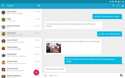 SMS Texting from Tablet & Sync screenshot 5