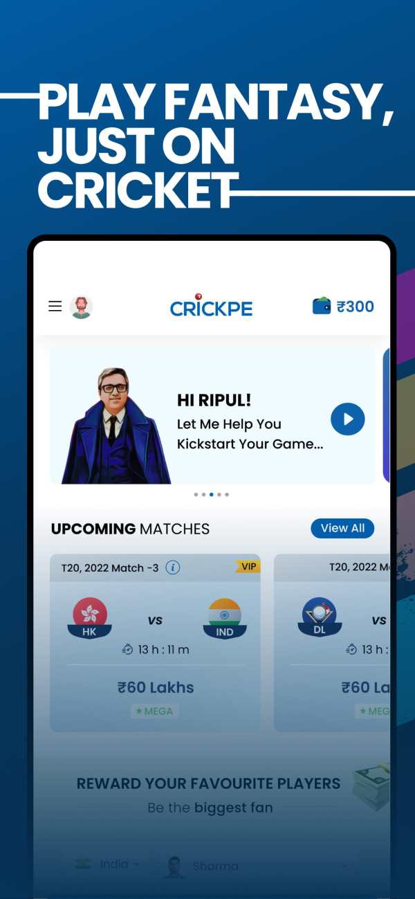 CrickPe : Fantasy Cricket App screenshot 1
