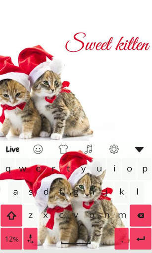 Kitten  Live KeyboardTheme screenshot 1