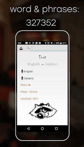 Italian<>English online/offline free dictionary screenshot 2