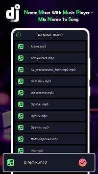 DJ Name Mixer With Music Player - Mix Name To Song screenshot 1