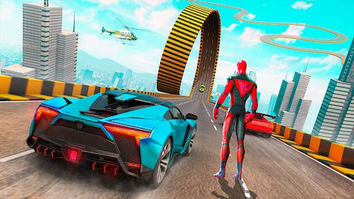 Superhero Car spider Racing screenshot 1