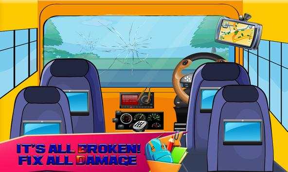 School Bus Cleanup & Repair: Cleaning Games screenshot 1