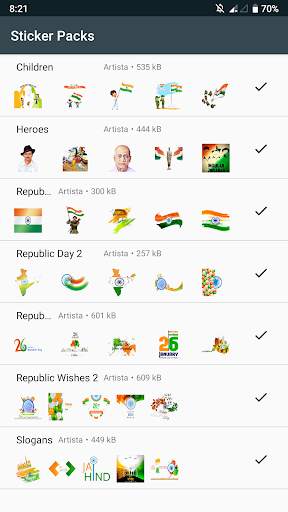 Artista WhatsApp Stickers - Republic Day India screenshot 1