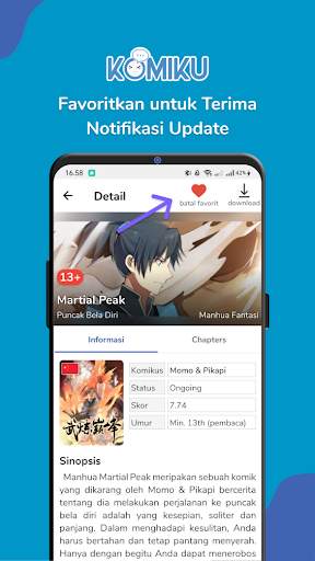 Komiku ID : Baca Komik   Notifikasi Update screenshot 3