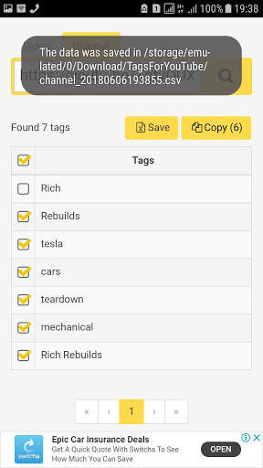 Get Tags of Video or Channel by the Link screenshot 7