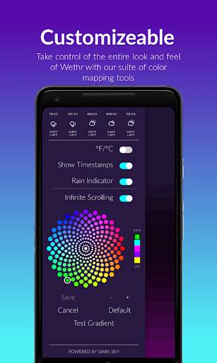 Wethr - Visual Weather Forecast स्क्रीनशॉट 4