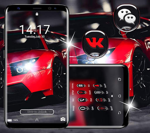 Red Car Launcher Theme screenshot 4