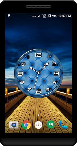 Blue Clock Live Wallpaper screenshot 2