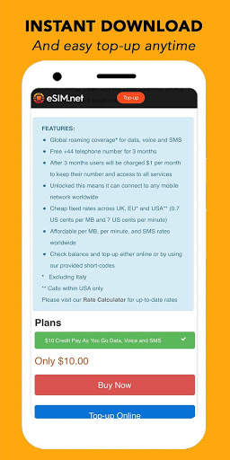 eSim.net: Buy & Top-Up screenshot 3