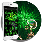 Neon Rasta Weed Theme आइकन