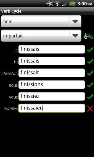 Verb Cycle Français скриншот 2
