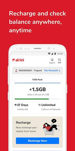 Airtel Lite - आसान एयरटेल प्रीपेड रिचार्ज स्क्रीनशॉट 3