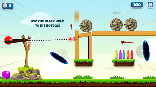 Bottle Shooting Slingshot Game screenshot 12