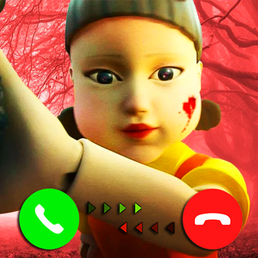 Squid game doll fake call icon