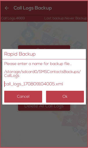 Rapid Backup & Restore - SMS, Apps,Contacts,calls. 3 تصوير الشاشة