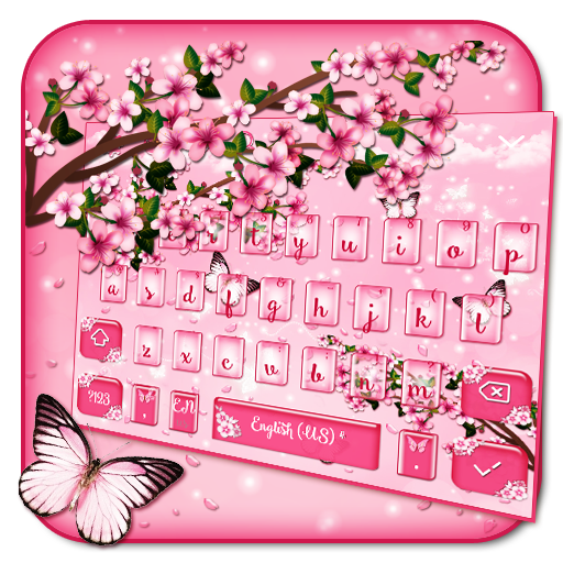 Pink Cherry Blossom Keyboard icon