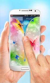 Butterfly Zipper Lock Screen screenshot 2