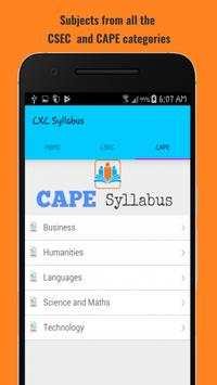 CXC Syllabus screenshot 2