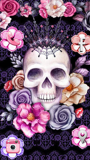 Skull Flower Themes Live Wallpapers screenshot 4
