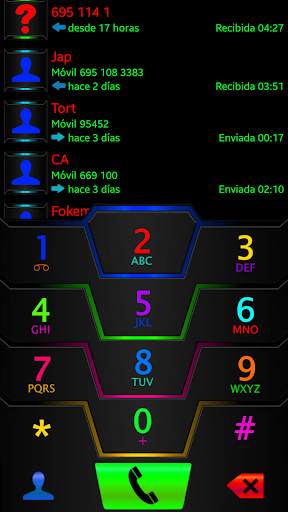 THEME DARKCITY COLORS EXDIALER screenshot 1