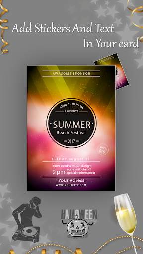 Party Invitation Card Maker 1 تصوير الشاشة