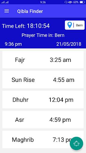 Find Qibla Direction & Prayer Times - Qibla finder скриншот 5