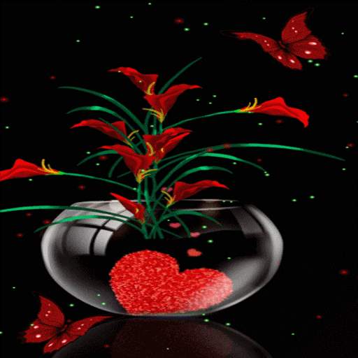 Heart Flowers Pot LWP 3