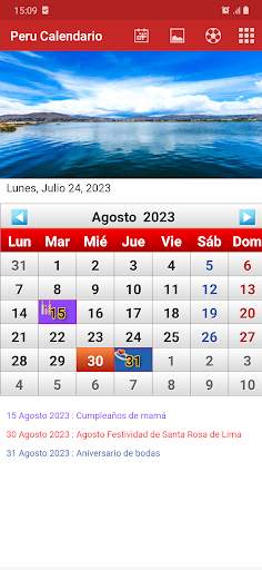 Peru Calendario 2023 screenshot 1