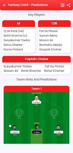 Fantasy Cricket Dream Team 11 Predictions & Tips screenshot 4
