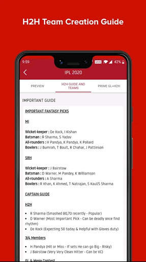 Dream Team 11 - Live Cricket Score & Prediction screenshot 6
