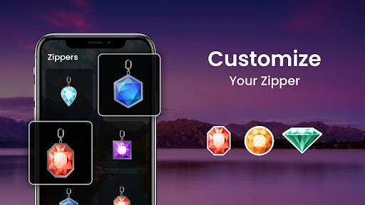 Diamond Zipper Lock Screen screenshot 4