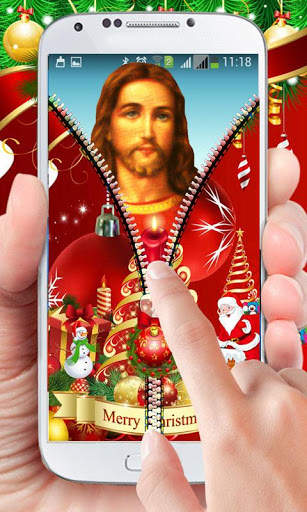 Christmas Theme Zipper Lock screenshot 1