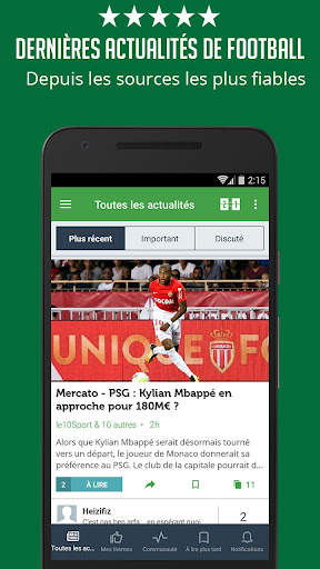 Toute L'actualité Du Football screenshot 1