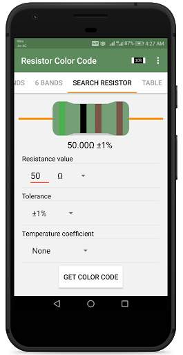 Resistor Color Code And SMD Code Calculator screenshot 5