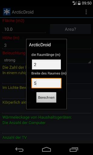 Klimaanlage berechnen BTU screenshot 2