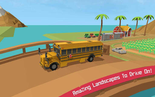 School Bus Game Blocky World screenshot 3