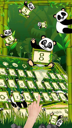 Cute Bamboo Panda Keyboard screenshot 2