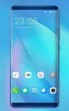 Theme for Oppo A7 abstract blue launcher screenshot 1