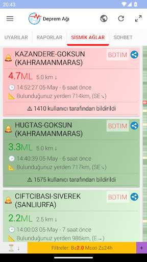 Deprem Ağı screenshot 3