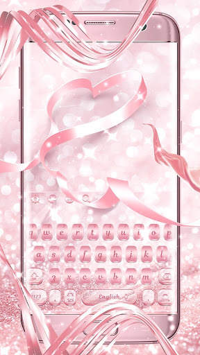 Rose Gold Silk Keyboard screenshot 1