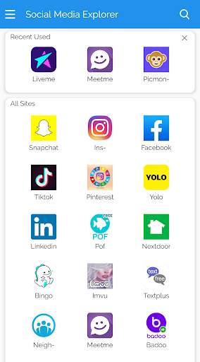 All social media and social networks in one app screenshot 1